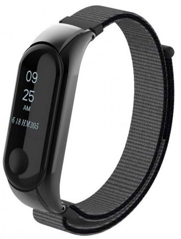 

Ремешок для Xiaomi Mi Band 3 Nylon Matte Dark Grey