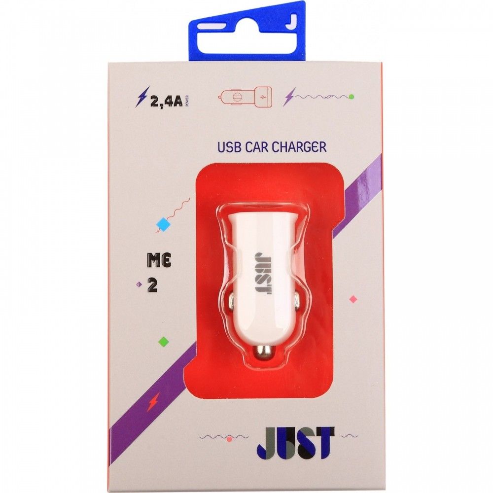 

Автомобільний зарядний пристрій Just Me 2 USB Car Charger White (CCHRGR-M2-WHT)