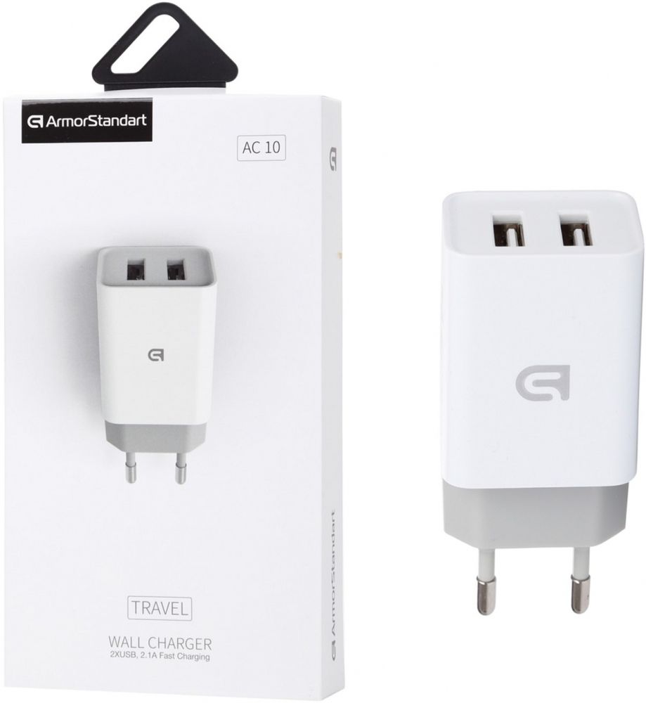 

Мережевий зарядний пристрій ArmorStandart AC10 2USB 2.1A (ARM51880) White