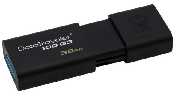 Акция на USB флеш накопичувач Kingston DataTraveler 100 G3 32GB USB 3.0 (DT100G3/32GB) от Територія твоєї техніки