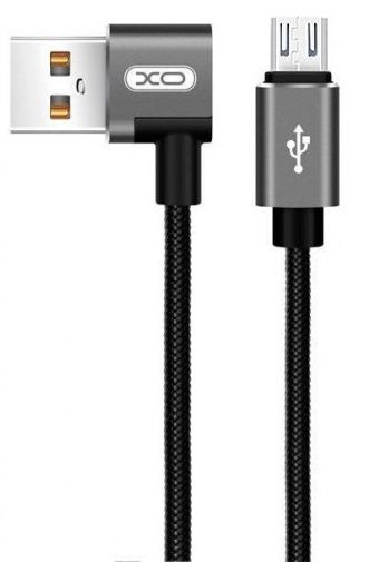 

Кабель USB XO NB31 microUSB 1m 2.4A L-shape Black