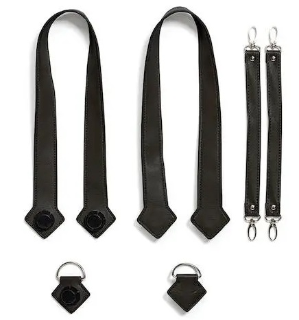 

Набір (ручки, фіксатори, ремені на коляску) еко-шкіра MyMia NU-PGBG0021-8803 Black