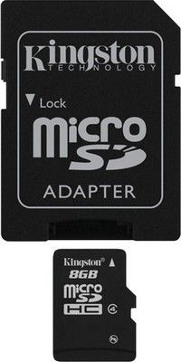 

Карта пам'яті Kingston micrоSDHC 8Gb +SD (SDC4/8GB)