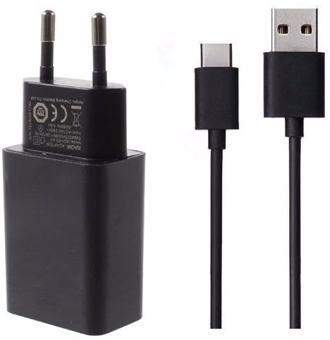 

Сетевое зарядное устройство Xiaomi 2A + кабель Type-C (UBP-008) Black