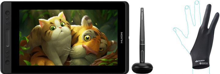 Акция на Графічний монітор Huion Kamvas Pro 13 з рукавицею для малювання от Територія твоєї техніки