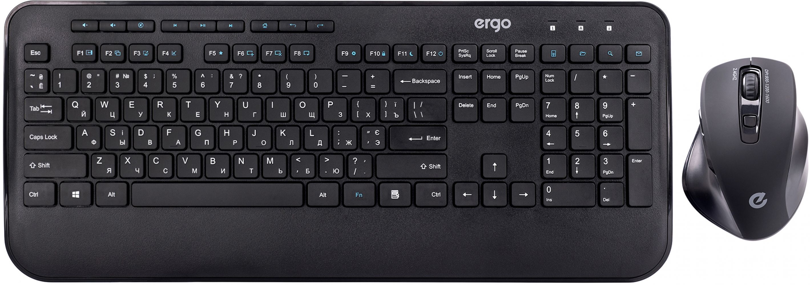 

Комплект бездротовий Ergo KM-710 WL Black
