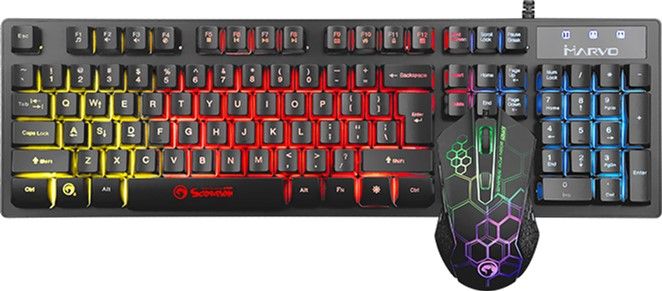 

Комплект дротовий Marvo КМ409 Combo 7colors-LED USB (КМ409) Black