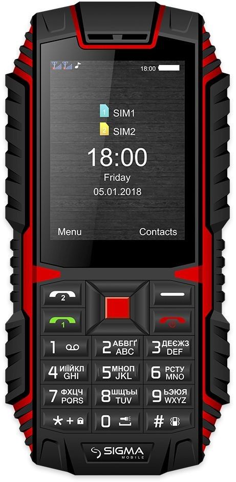 Акція на Мобільний телефон Sigma mobile X-treme DT68 Black-Red від Територія твоєї техніки