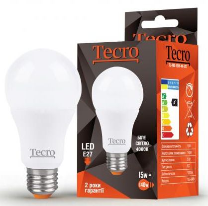 

Лампа LED Tecro TL-A60-15W-4K-E27 15W 4000K E27
