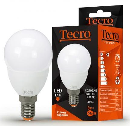 

Лампа LED Tecro T-G45-5W-4K-E14 5W 4000K E14