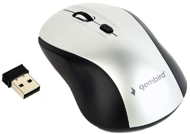 

Миша бездротова Gembird MUSW-4B-02-BS Wireless Silver/Black