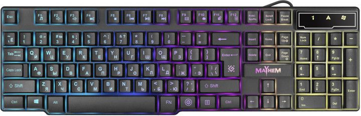 

Клавіатура дротова Defender Mayhem GK-360DL USB RGB (45360)