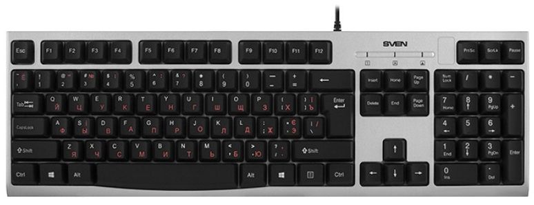

Клавіатура SVEN KB-S300 USB Silver