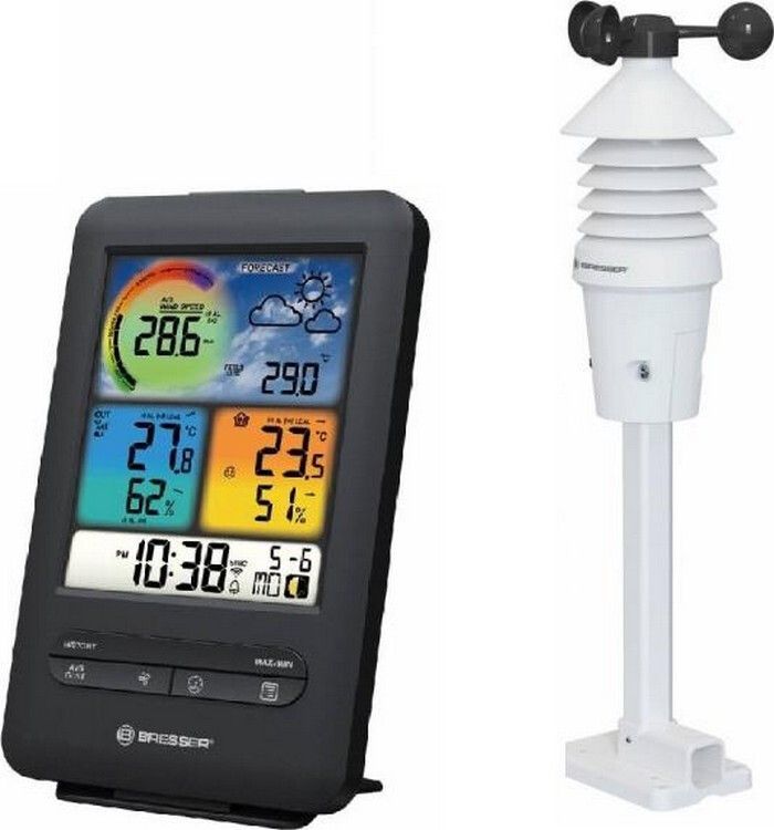 

Метеостанция Bresser WIFI Colour 3-in-1 Wind Sensor (927565) Black