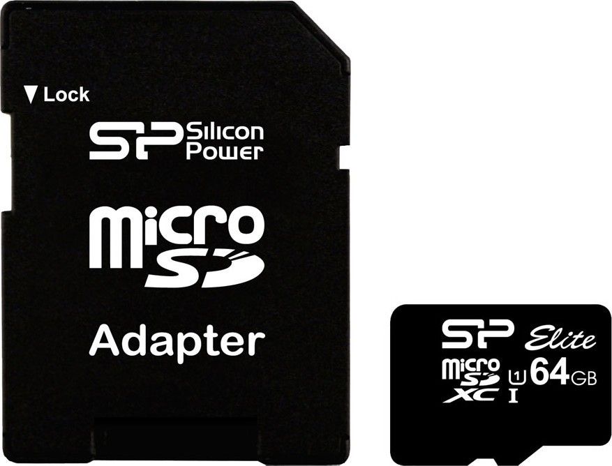 Акція на Карта памяти Silicon Power microSDXC 64 GB Class 10 UHS-I Elite + ad (SP064GBSTXBU1V10-SP) від Територія твоєї техніки