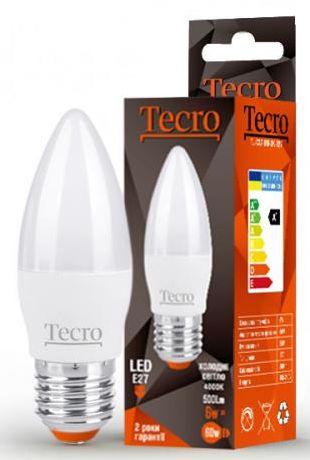 

Лампа LED Tecro TL-C37-6W-4K-E27 6W 4000K E27