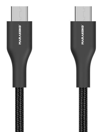 

Кабель USB Marakoko MTC-04 USB-C to USB-C 1.5m 2A Black