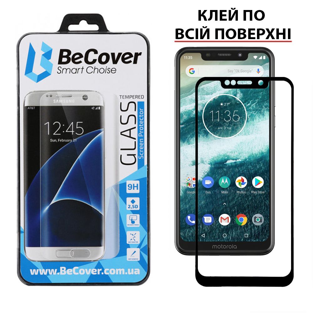 

Защитное стекло BeCover для Motorola One XT1941-4 (703675) Black