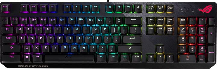 

Клавиатура проводная Asus ROG Strix Scope Cherry MX Red RGB USB (90MP0180-B0RA00)
