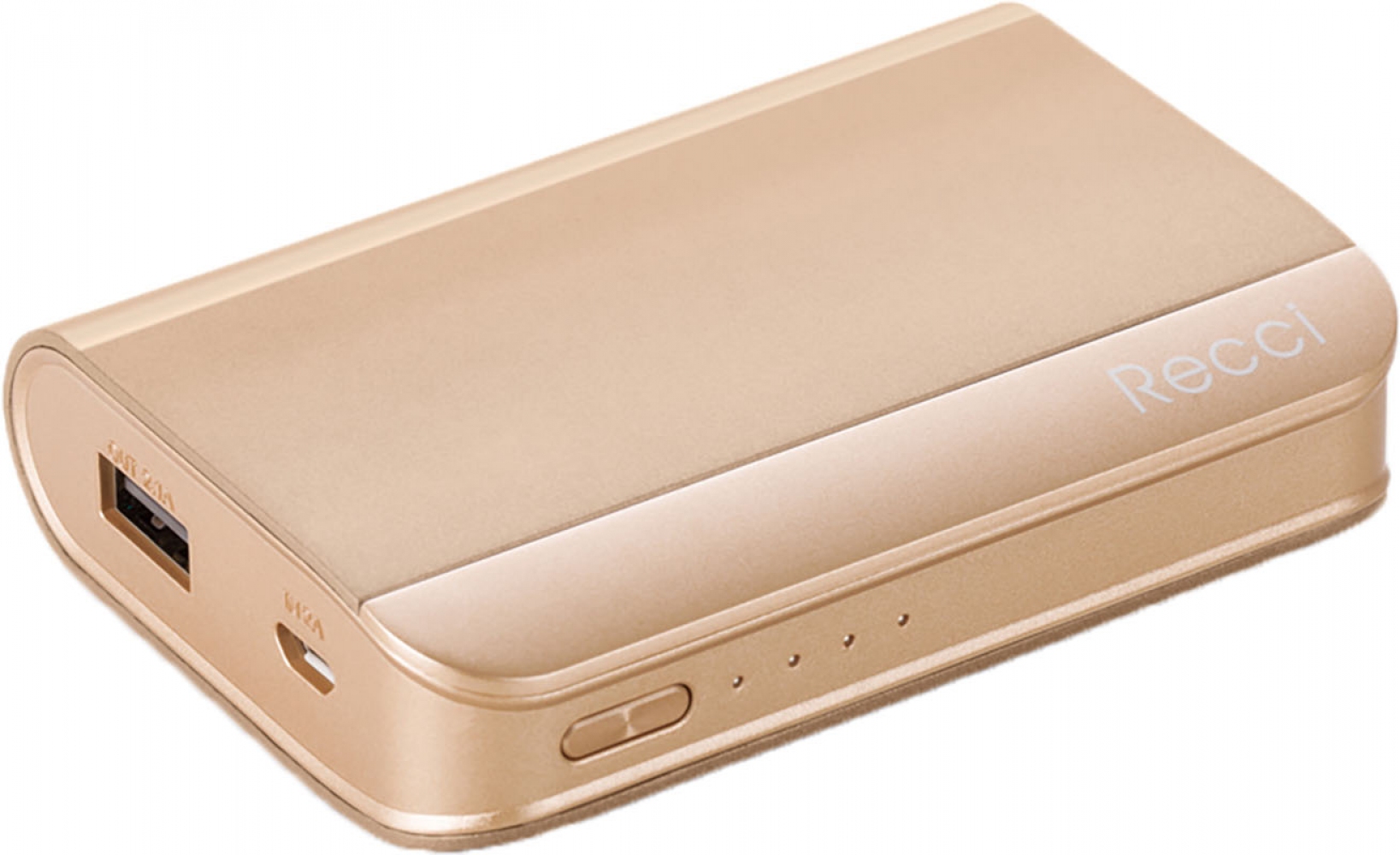 

Портативная батарея Recci RE-7500 Elegant Power Bank Power IQ 2.1А Li-Pol 7500 mAh Gold