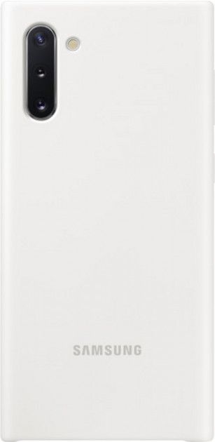 Акция на Накладка Samsung Silicone Cover для Samsung Galaxy Note 10 (EF-PN970TWEGRU) White от Територія твоєї техніки