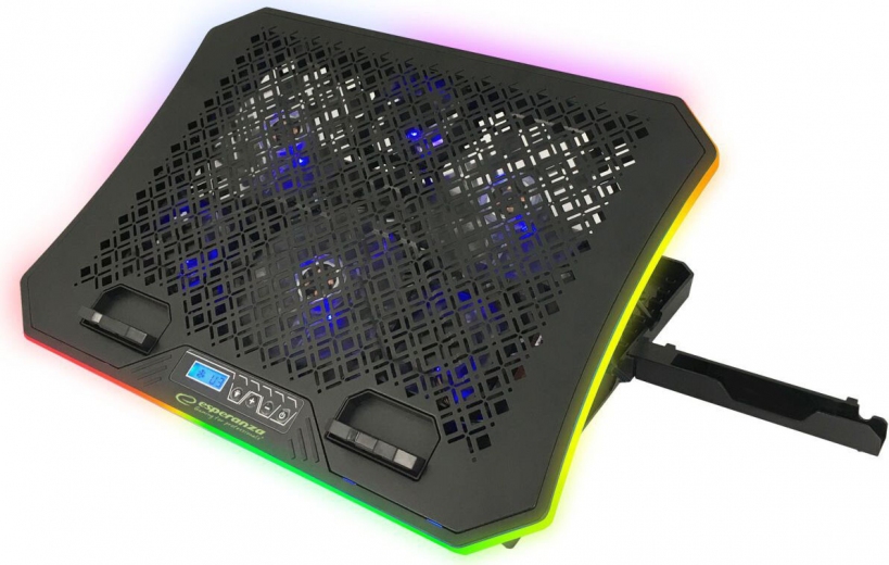 Подставка для ноутбука Esperanza EGC109 Galerne with mobile phone stand Black/RGB - фото Подставка для ноутбука Esperanza EGC109 Galerne with mobile phone stand Black/RGB - фото - интернет-магазин электроники и бытовой техники TTT