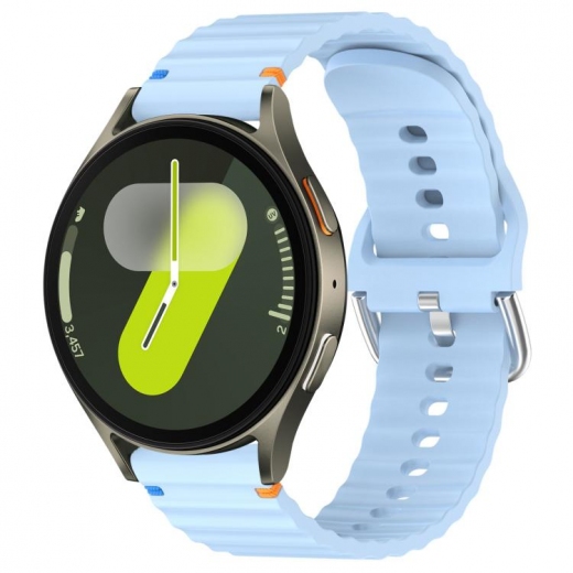 Ремешок BeCover Ribbed Straight для Samsung Galaxy Watch 7 40/44mm/7 FE/6/6 Classic/5/5 Pro/4/4 Classic/Watch 3 41mm (714847) Light Blue - фото - интернет-магазин электроники и бытовой техники TTT