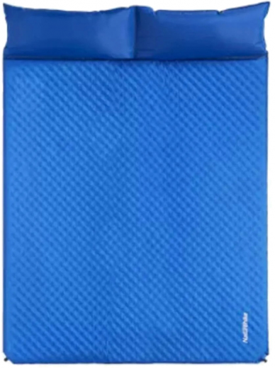 Килимок самонадувний двомісний з подушкою Naturehike NH18Q010-D 25 мм (6927595784457) Blue - фото - інтернет-магазин електроніки та побутової техніки TTT