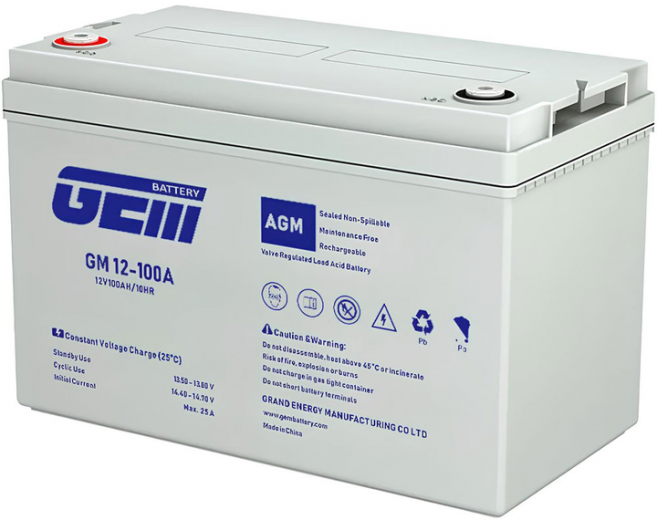 Акумуляторна батарея GEM Battery 12V-100Ah AGM L5/T5 (GM 12-100) - фото Акумуляторна батарея GEM Battery 12V-100Ah AGM L5/T5 (GM 12-100) - фото - інтернет-магазин електроніки та побутової техніки TTT