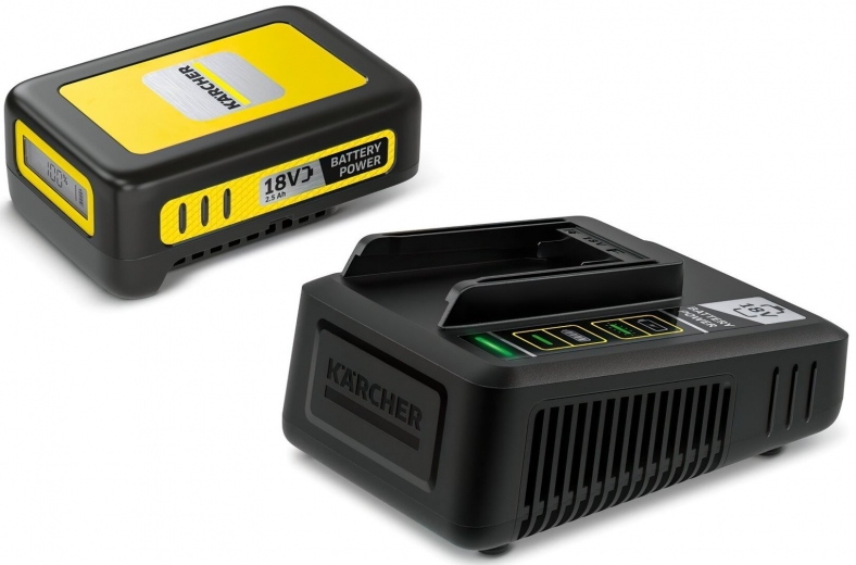 Набір швидкозарядний Karcher 18V 2.5Ah+ЗУ (2.445-062.0) - фото - інтернет-магазин електроніки та побутової техніки TTT