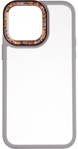 Накладка Gelius Swarovski Case New для iPhone 15 Grey - фото - інтернет-магазин електроніки та побутової техніки TTT