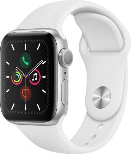 Apple Watch Series 5 40mm Silver Aluminum Case with White Sport Band MWV62GK/A - фото - інтернет-магазин електроніки та побутової техніки TTT
