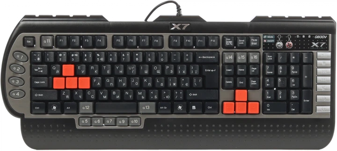 Клавиатура проводная A4Tech X7 G800V USB - фото - интернет-магазин электроники и бытовой техники TTT