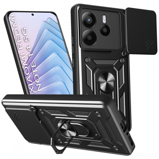 Панель BeCover Military для Xiaomi Redmi Note 14 5G (712867) Black - фото - інтернет-магазин електроніки та побутової техніки TTT