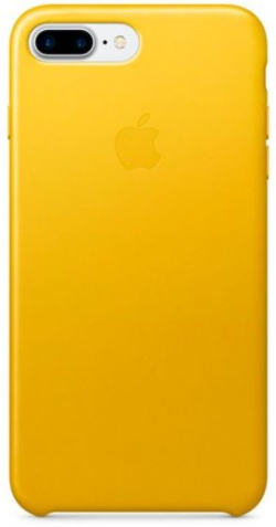 Панель Apple Leather Case iPhone 7/8 Plus Yellow - фото - интернет-магазин электроники и бытовой техники TTT