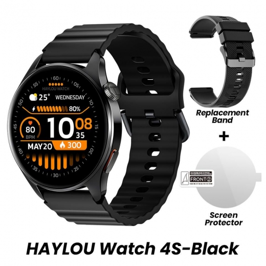 Смарт-часы Haylou Watch 4S (LS26) Black - фото Смарт-часы Haylou Watch 4S (LS26) Black - фото - интернет-магазин электроники и бытовой техники TTT