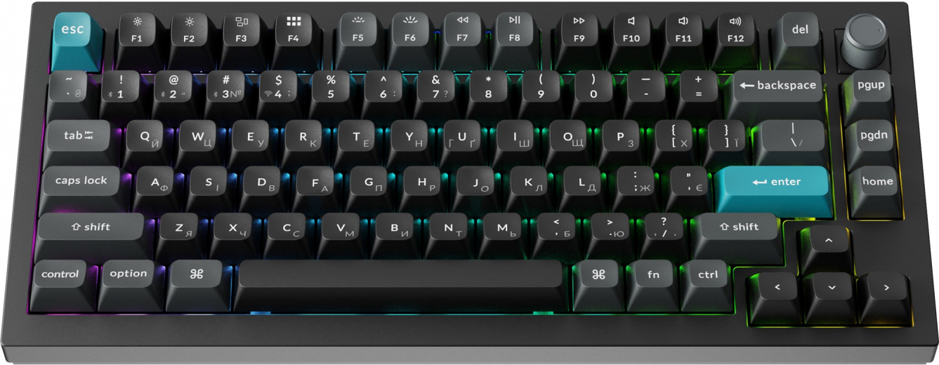 Клавиатура беспроводная Keychron Q1 Ultra Keychron Red Switch Black RGB (Q1U-M1-UA) - фото - интернет-магазин электроники и бытовой техники TTT