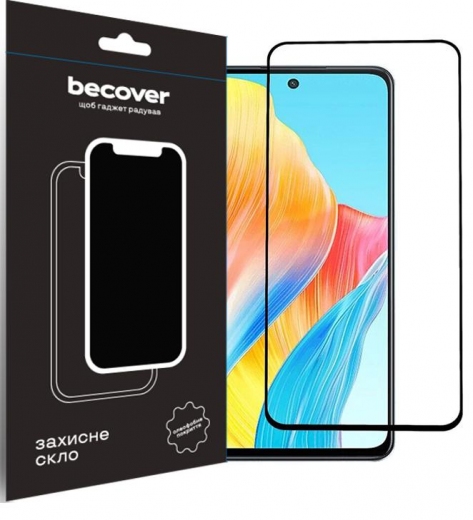 Захисне скло BeCover для Oppo A98 5G (709772) Black - фото - інтернет-магазин електроніки та побутової техніки TTT