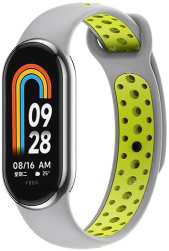 Ремінець BeCover Vents Style для Xiaomi Mi Smart Band 8 (709418) Gray-Green - фото - інтернет-магазин електроніки та побутової техніки TTT