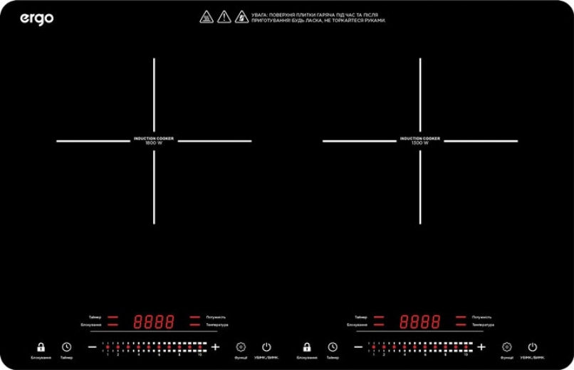 Настільна плита індукційна Ergo IHP-2530 - фото - інтернет-магазин електроніки та побутової техніки TTT