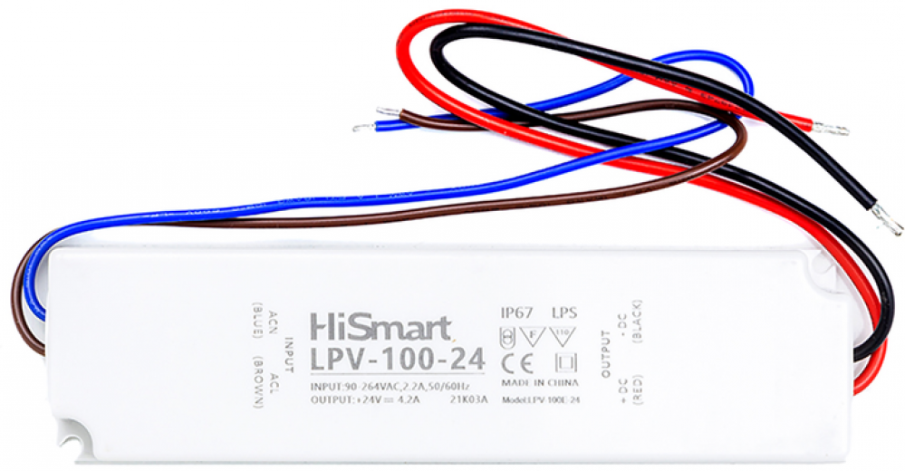 Блок питания HiSmart 24V 4.2A 100W IP67 (LPV-100-24) - фото - интернет-магазин электроники и бытовой техники TTT