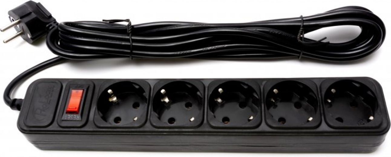 Сетевой фильтр ProLogix 5 розеток, 4.5 м (PRS-075P5-45B) Black - фото Сетевой фильтр ProLogix 5 розеток, 4.5 м (PRS-075P5-45B) Black - фото - интернет-магазин электроники и бытовой техники TTT