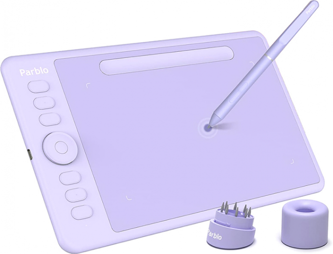 Графічний планшет PARBLO Intangbo S Purple - фото Графічний планшет PARBLO Intangbo S Purple - фото - інтернет-магазин електроніки та побутової техніки TTT