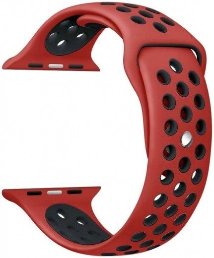 Ремінець Nike Silicon Sport Band for Apple Watch 38mm Red/Black - фото - інтернет-магазин електроніки та побутової техніки TTT