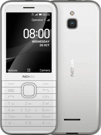 Мобильный телефон Nokia 8000 DS 4G White - фото - интернет-магазин электроники и бытовой техники TTT