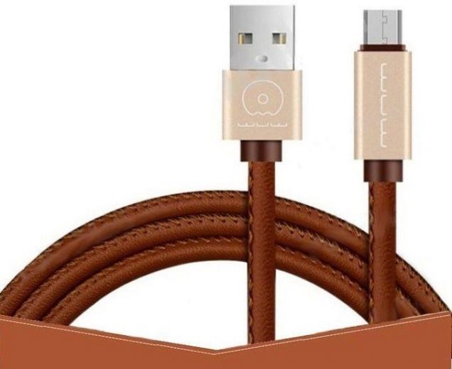Кабель USB WUW X01 microUSB 1m 2A Leather Brown - фото Кабель USB WUW X01 microUSB 1m 2A Leather Brown - фото - интернет-магазин электроники и бытовой техники TTT