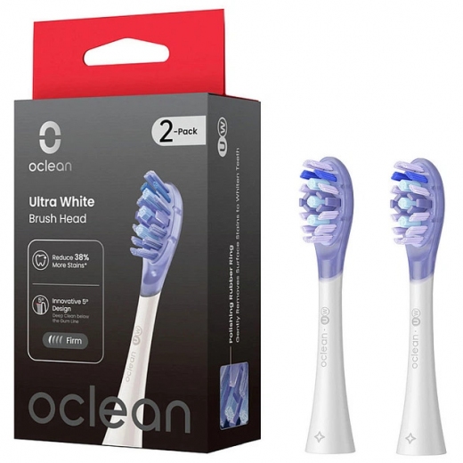 Насадки для зубної щітки Oclean Ultra White UW03 2 шт (6970810556995) - фото - інтернет-магазин електроніки та побутової техніки TTT