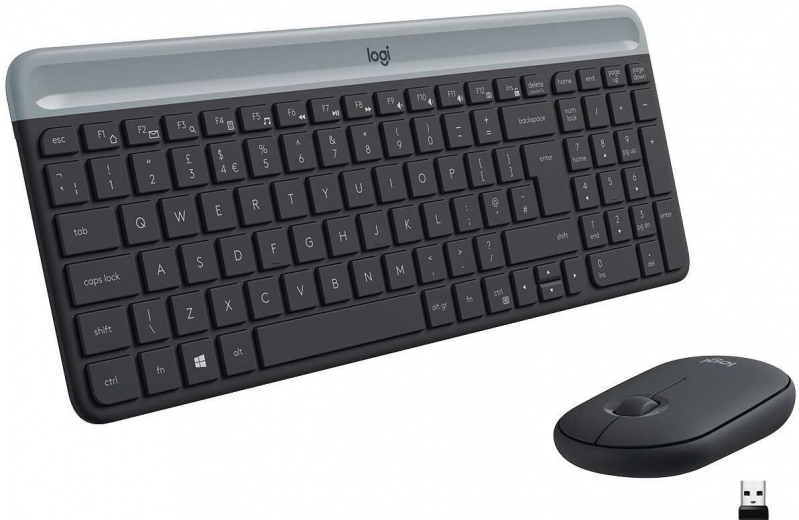 Комплект Logitech Wireless Slim Combo MK470 UA (920-009204) Graphite - фото - інтернет-магазин електроніки та побутової техніки TTT
