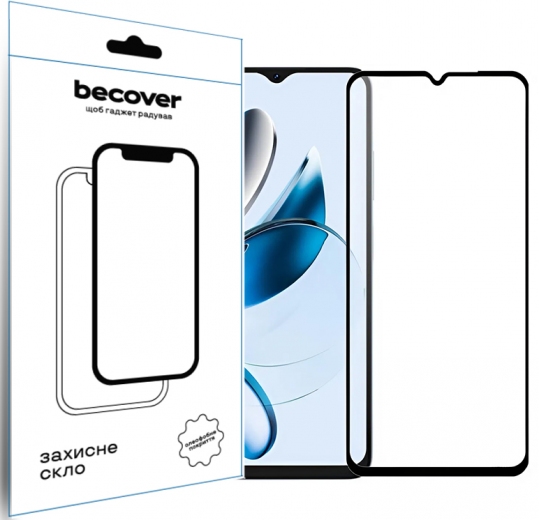 Захисне скло Becover для Oscal Tiger 10 (711578) Black - фото - інтернет-магазин електроніки та побутової техніки TTT