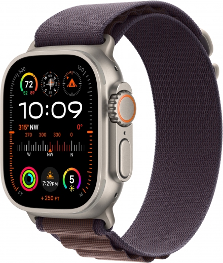 Apple Watch Ultra 2 GPS + Cellular, 49mm Titanium Case with Indigo Alpine Loop - Small (MRER3UL/A) - фото - інтернет-магазин електроніки та побутової техніки TTT